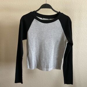 Wild Fable Cropped Ribbed Long Sleeve Tee